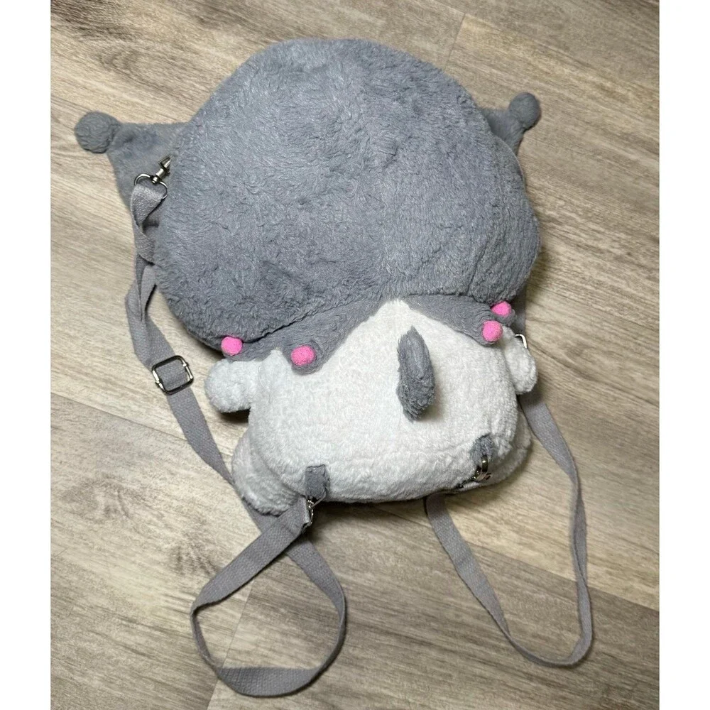 Hello Kitty Kuromi plush backpack about 12x12 medium size‎